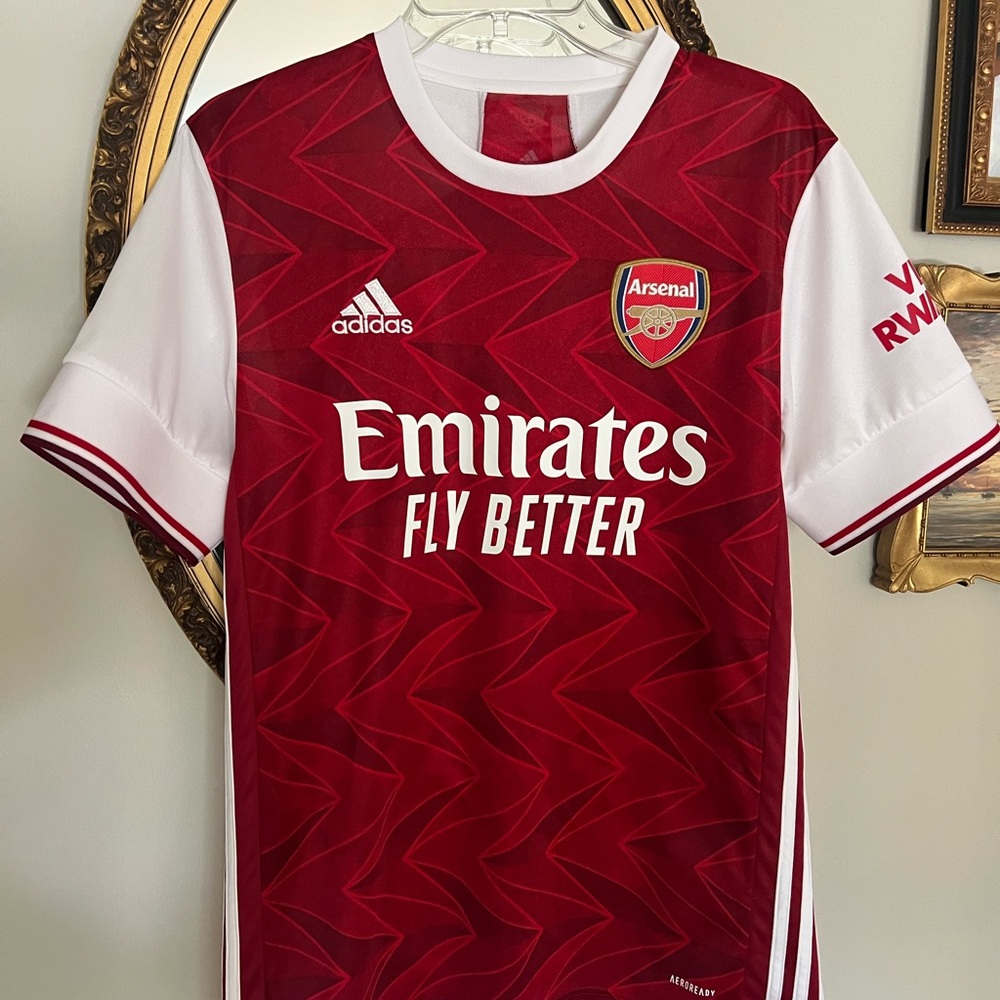 Adidas Arsenal Red and White Soccer Jersey